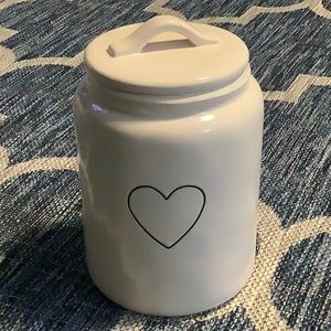 Rae Dunn Collection, Large🖤 Heart canister
